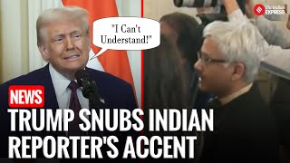 PM Modi US Visit Trump Dismisses Indian Reporter Over ‘Accent’ At Modi Press Meet [upl. by Aerua]