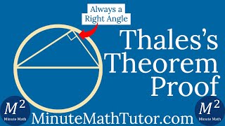 What is the Proof for Thales Theorem  Minute Math [upl. by Anehsat191]