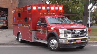 NEW Burlington Ambulance 4 Responding [upl. by Amerigo]