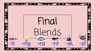 Final Blends  4 Minute Phonics [upl. by Accisej]