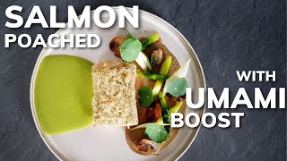 How to poach FISH IN UMAMI  Fine dining SALMON amp DASHI recipe [upl. by Callie]