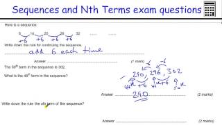 Sequences and Nth terms GCSE Maths revision Foundation Level [upl. by Marijane]