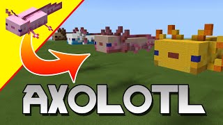 Minecraft Axolotl  Axolotl Statue  Minecraft Mob Build Tutorial [upl. by Afinom634]