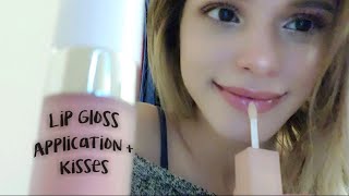 ASMR  Lip Gloss Application  Kisses [upl. by Egas]