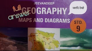 jeevandeep geography maps and diagrams std 9 ANSWERS Must Watch rk study material [upl. by Enilauqcaj596]