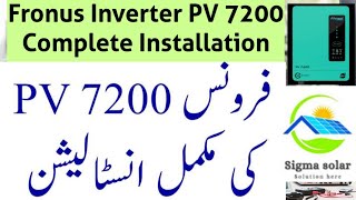 63 KW Fronus inverter PV 7200 complete solar system installation full video  Sigma solar solution [upl. by Akinaj]