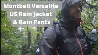 Montbell Versalite Rain Jacket and Rain Pants Review [upl. by Alemap]