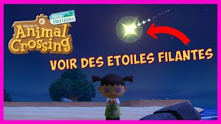 COMMENT VOIR UNE ETOILE FILANTE ET OBTENIR UN FRAGMENT DÉTOILE SUR ANIMAL CROSSING NEW HORIZONS [upl. by Ainollopa]