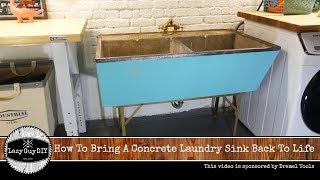 How To Bring A Concrete Laundry Sink Back To Life [upl. by Lehcsreh]