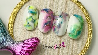 Efecto Acuarela Con Esmalte coralsanails [upl. by Ardnuaed461]