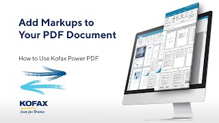 How to Add Markups to a PDF Document in Kofax Power PDF [upl. by Desi156]