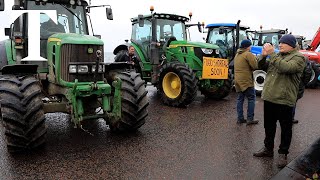 Farmers stage inheritance tax protest in front of Welsh Labour conference [upl. by Turoff]