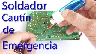 Soldador Cautín de Emergencia  How to make a mini soldering iron [upl. by Lil541]