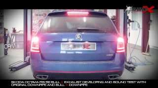 Skoda Octavia 5E RS Exhaust Sound file BullX Auspuffsound Downpipe [upl. by Adnilram]