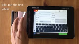Schiller Cardiovit FT1  How to Place Thermal Paper [upl. by Attenyt]