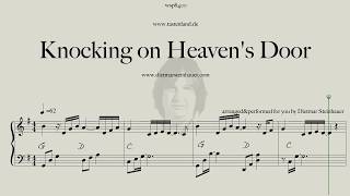 Knocking on Heavens Door  Easy Piano [upl. by Yltneb]