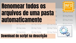 Como renomear vários arquivos de uma vez utilizando um script BAT [upl. by Euqirdor]