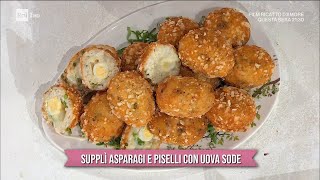 Supplì asparagi e piselli con uova sode  È sempre mezzogiorno  05042023 [upl. by Bara]