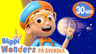 Solsystemets Planeter  Blippi Wonders  Låtar och videor för barn  Moonbug Kids Svenska [upl. by Dinsdale990]