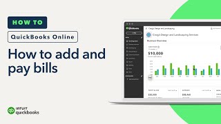 How to add and pay bills in QuickBooks Online [upl. by Wandy]