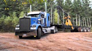 Loud Kenworth Log Trucks [upl. by Mountford]