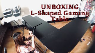 Unboxing  Assembling LShaped Gaming Table  Stormialena [upl. by Yllas]