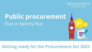 Getting ready for the Procurement Act 2023 [upl. by Eeramit]