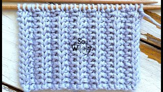 New Tworow repeat stitch pattern perfect for knitting scarves  No purling required  So Woolly [upl. by Savory]