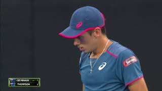 Alex de Minaur v Jordan Thompson match highlights QF  Sydney International 2019 [upl. by Kaila]