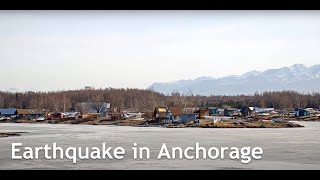 Anchorage Alaska Earthquake Caught on Cam  Lake Hood Sea Plane Base [upl. by Ward222]