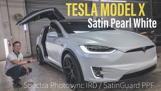 Tesla Model X Satin Pearl White [upl. by Atkins]