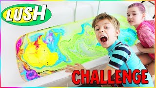 LUSH Badebomben Challenge 🛀 ALLE Badebomben auf einmal Lulu amp Leon  Family and Fun [upl. by Alison410]