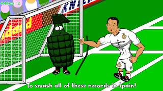 💪🏼RONALDO FIVE GOALS💪🏼Real Madrid vs Granada 91 Cartoon Charlie Adam Goal vs Chelsea [upl. by Nealon]