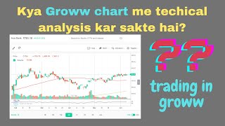 Techical analysis of stocks in groww chart  Groww me chart ko kaise use kare  Trading in groww app [upl. by Anidam]