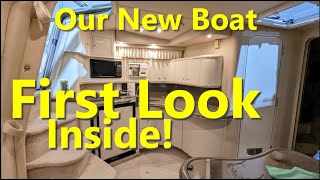 First Look Inside Our New To Us Sea Ray 370 Sundancer [upl. by Wieren947]