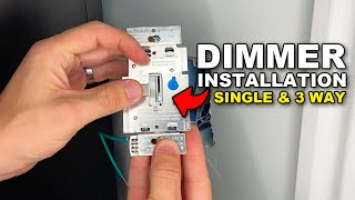 How to Install a Dimmer Switch  Single Pole or 3 Way [upl. by Ilise]