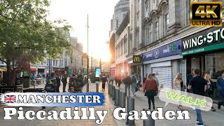 Piccadilly Garden Manchester UK 4K [upl. by Annid663]