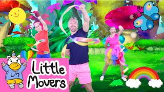 How To Dance With Ribbons  Fun Rainbow Ribbon Dance For Little Movers  Fun And Dance Song [upl. by Ehcar]