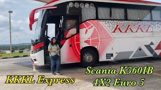 4 hours bus journey from TBS KL to Larkin JB by KKKL Express  travel Vlog 2024scania [upl. by Emearg]