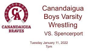 Canandaigua Boys Varsity Wrestling vs Spencerport 11122 [upl. by Noxin]