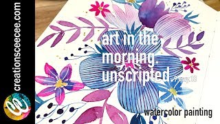 watercolor painting floral print [upl. by Fax]