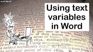 Using text variables in Microsoft Word [upl. by Honora]