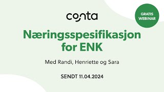 Webinar Næringsspesifikasjon for ENK [upl. by Drofliw]