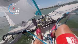 Hobie tandem island 13 to 18 knots of wind [upl. by Ahsed]