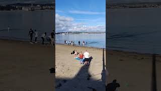 October half term Weymouth beach weymouth dorset travel beach sea coast dogs swimming [upl. by Orhtej]