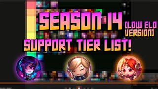 Season 14 Support LowMid Elo Tier List  League of Legends [upl. by Eekaz]