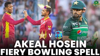 Akeal Hosein Fiery Bowling Spell  Pakistan vs West Indies  2nd ODI 2022  PCB  MO2L [upl. by Mehitable]