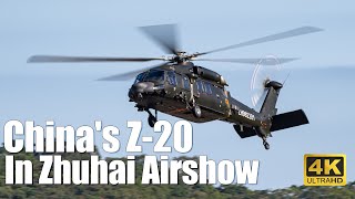 China‘s Z20 helicopter flight in Zhuhai Airshow [upl. by Namruht]