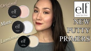 NEW elf PUTTY PRIMERS Matte Luminous Original Compared Applied Reviewed [upl. by Marietta473]