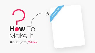 How to Make Ribbon Shape using Html amp CSS Only  Quick CSS Tricks OnlineTutorialsYT [upl. by Rehpotsirk]